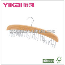 High quality natural finish wooden multifunctional belt hangers